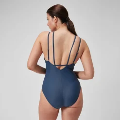 Maillot de bain 1 pièce à bretelles Shaping pour Femmes Bleu épicéa