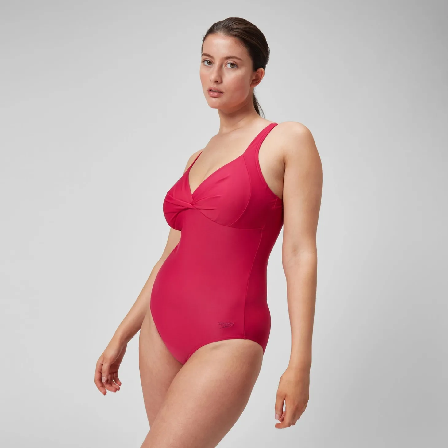 Maillot de bain 1 pièce galbant noué croisé pour Femmes Violet