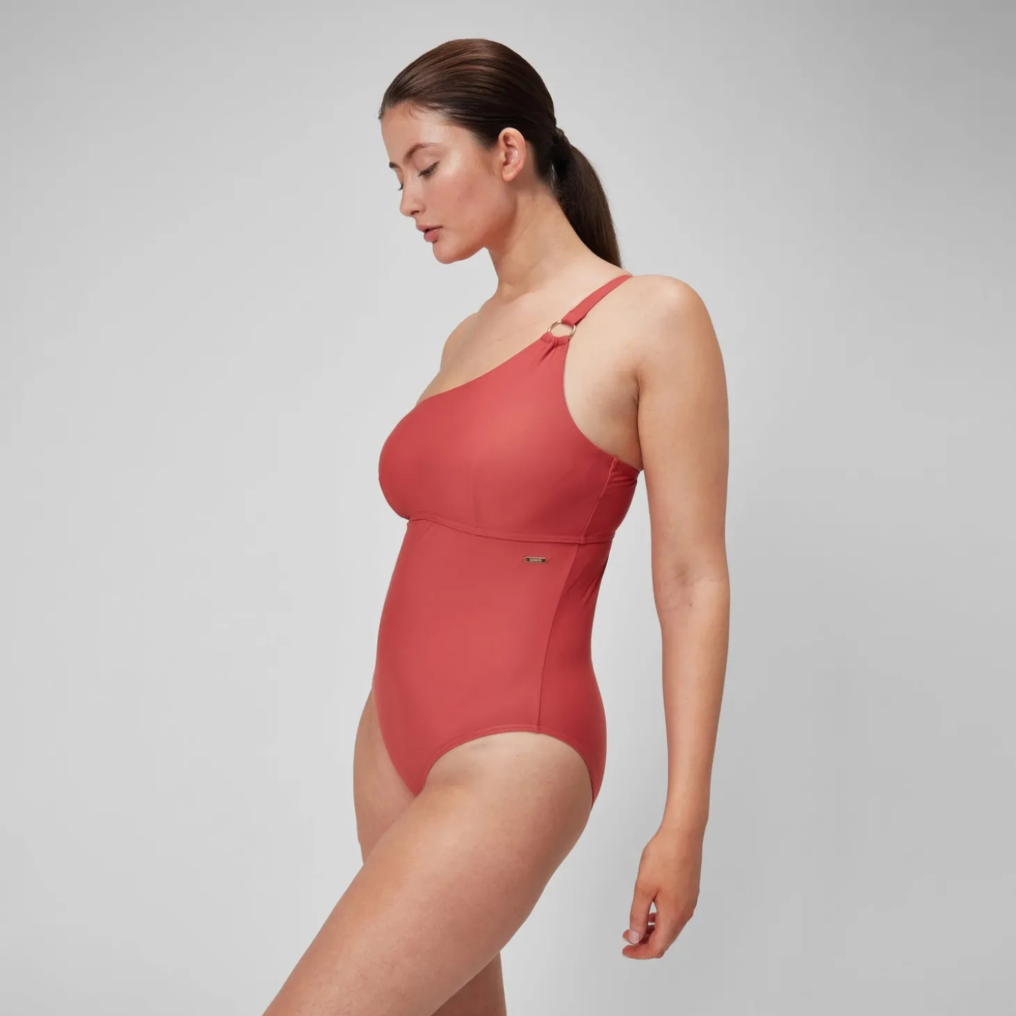 Maillot de bain 1 pièce Shaping asymétrique pour Femmes Poussière spatiale