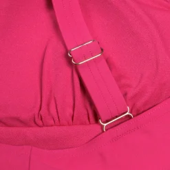 Maillot de bain 1 pièce Shaping à encolure en V pour Femmes Magenta Brume