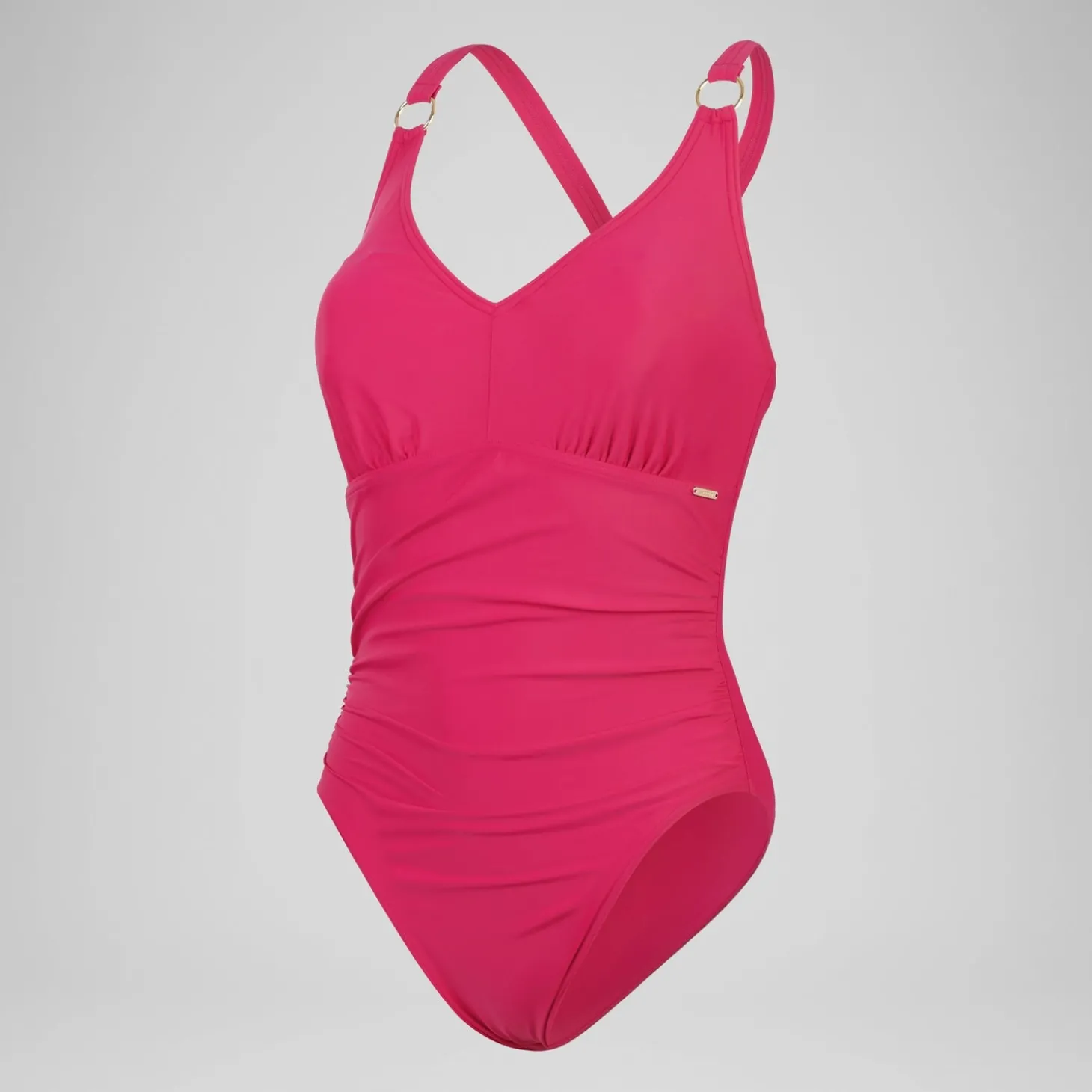 Maillot de bain 1 pièce Shaping à encolure en V pour Femmes Magenta Brume