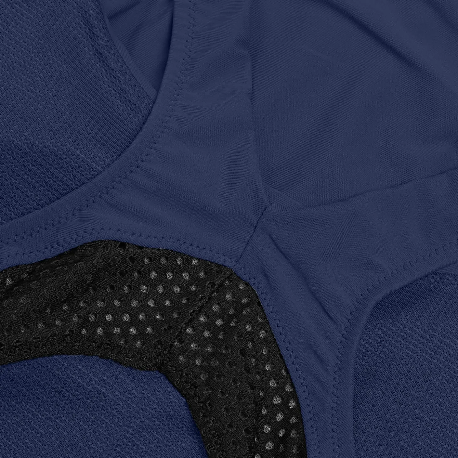Maillot de bain 1 pièce uni avec maille filet Scoop pour Femmes Bleu céruléen