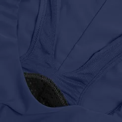 Maillot de bain 1 pièce uni avec maille filet Scoop pour Femmes Bleu céruléen