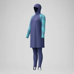 Maillot de bain 3 pièces Femme bleu/vert