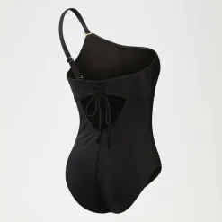 Maillot de bain asymétrique Femme effet galbant noir