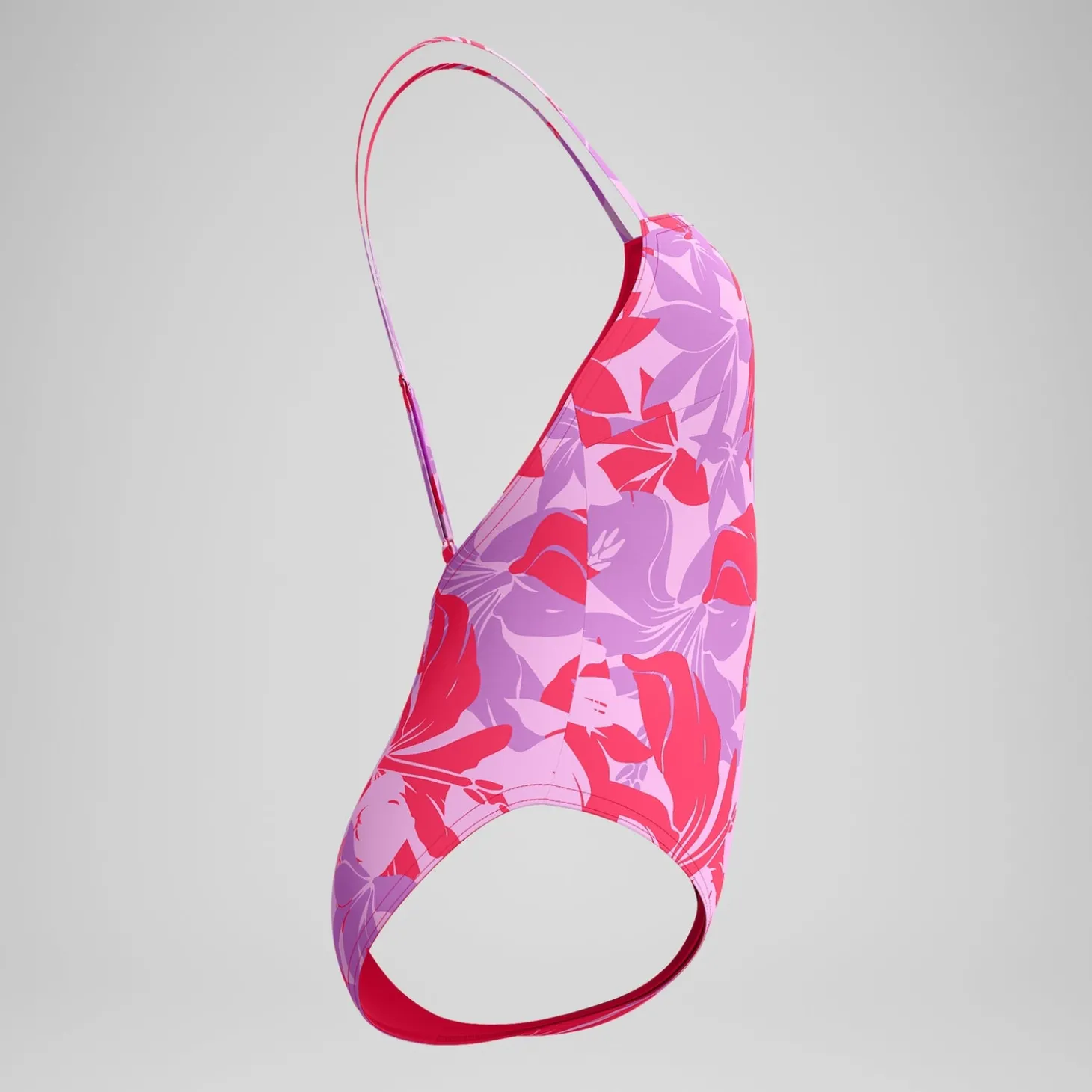 Maillot de bain Femme ajustable à fines bretelles et imprimés rouge