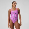 Maillot de bain Femme Club Training Starback imprimé rose/vert
