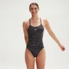 Maillot de bain Femme Club Training Fixed Crossback noir/gris