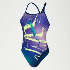 Maillot de bain Femme Club Training Turnback bleu/lilas