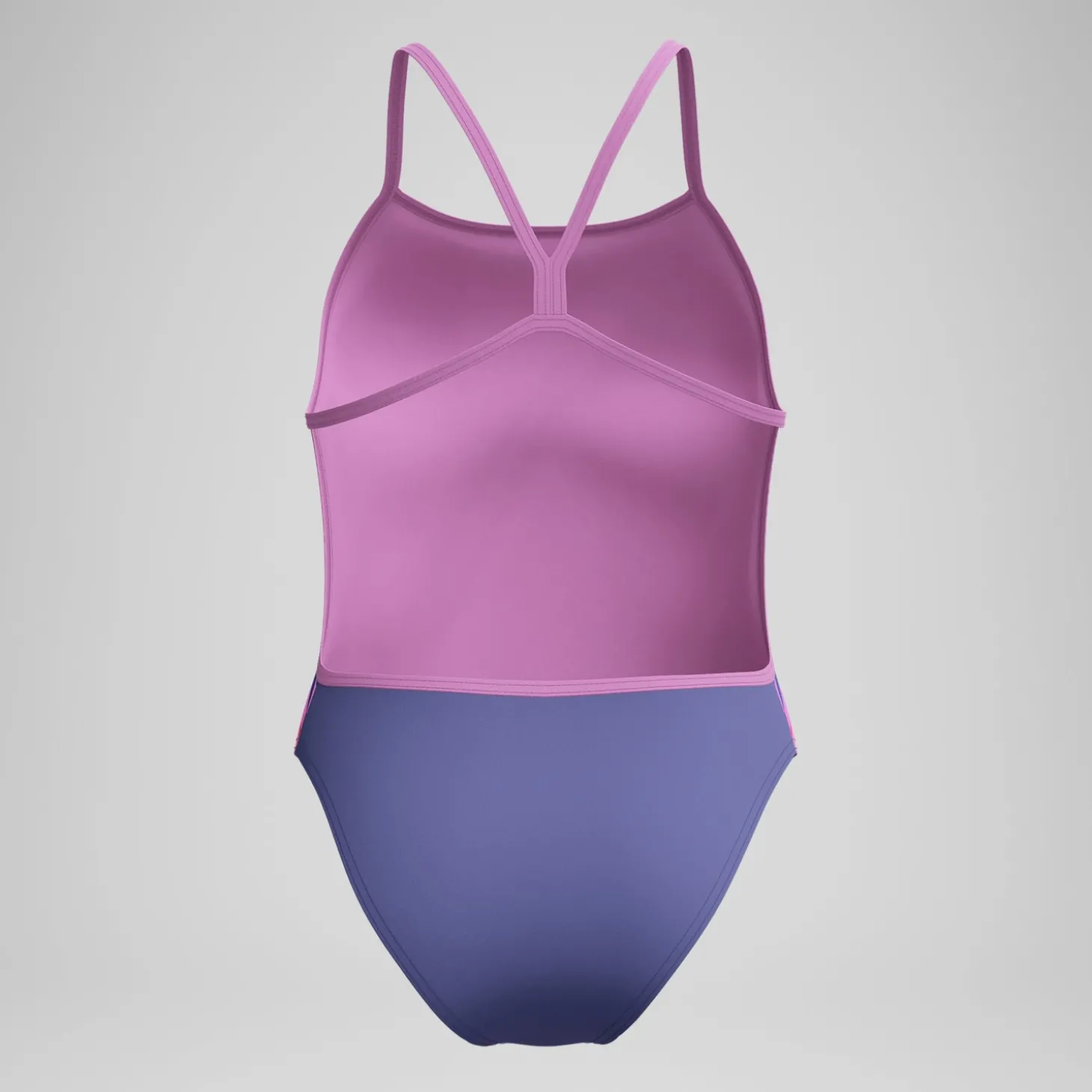Maillot de bain Femme Club Training Placement dos en V rose/bleu