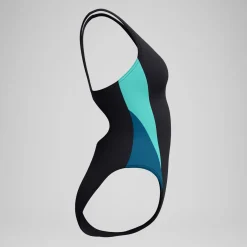 Maillot de bain Femme Colourblock 2.0 noir/turquoise