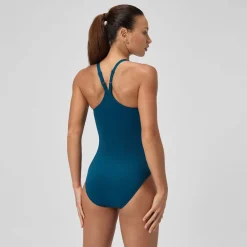 Maillot de bain Femme dos en V Endurance+ Longer Body sarcelle foncé