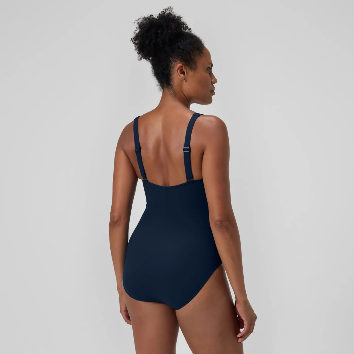 Maillot de bain Femme effet galbant imprimé LunaElustre bleu marine/vert