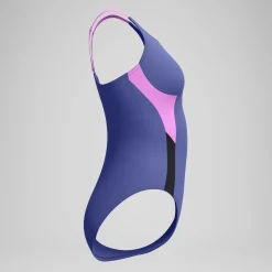 Maillot de bain Femme effet galbant Solid Splice violet/rose