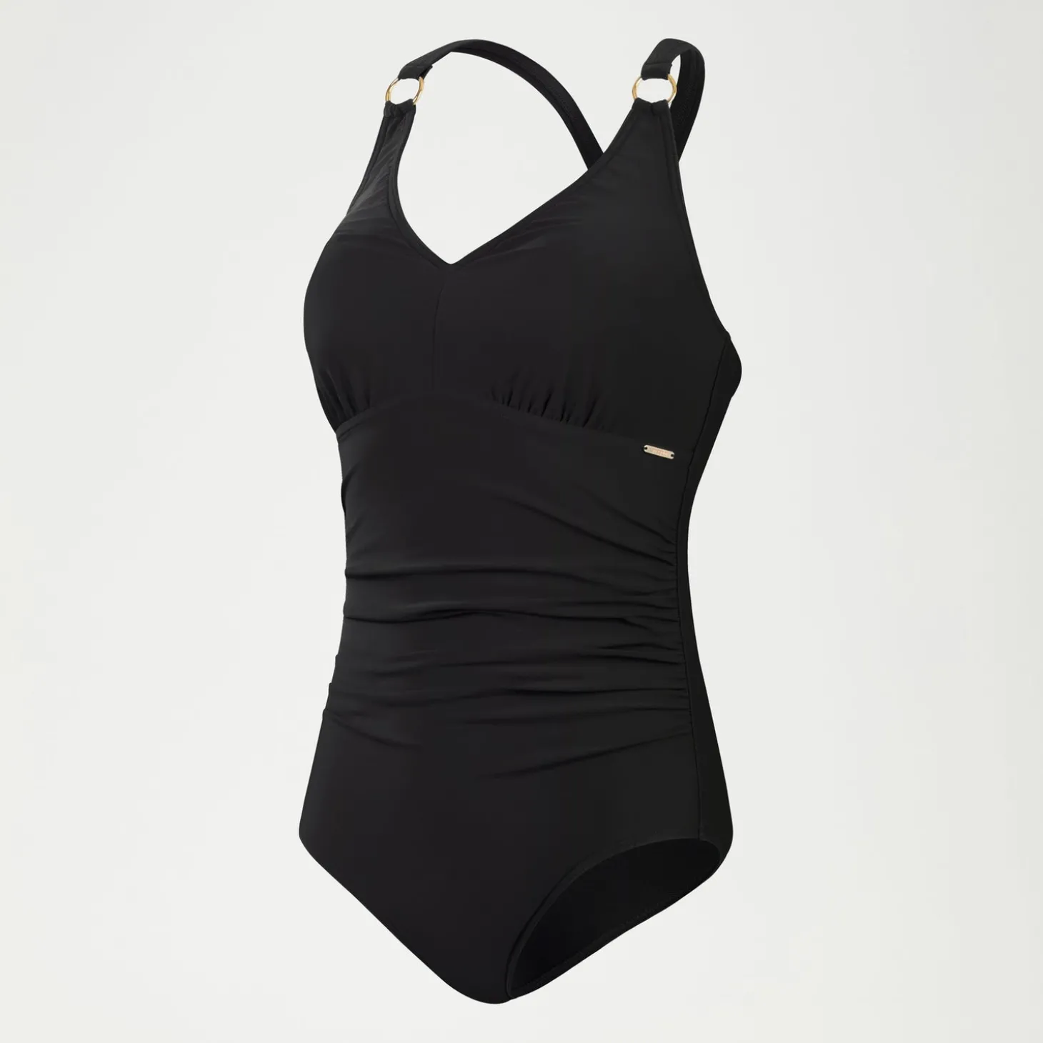 Maillot de bain Femme effet galbant col en V noir