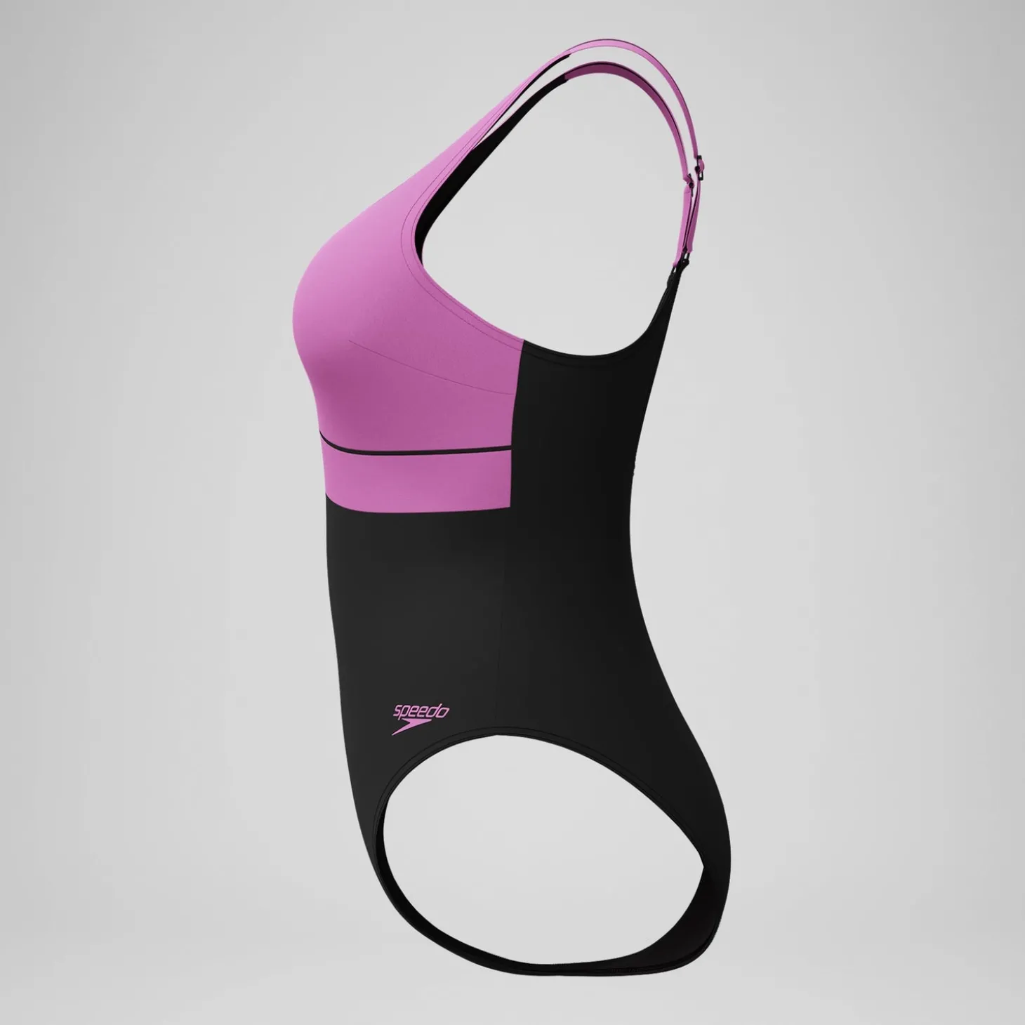 Maillot de bain Femme effet galbant Contour Eclipse noir/rose
