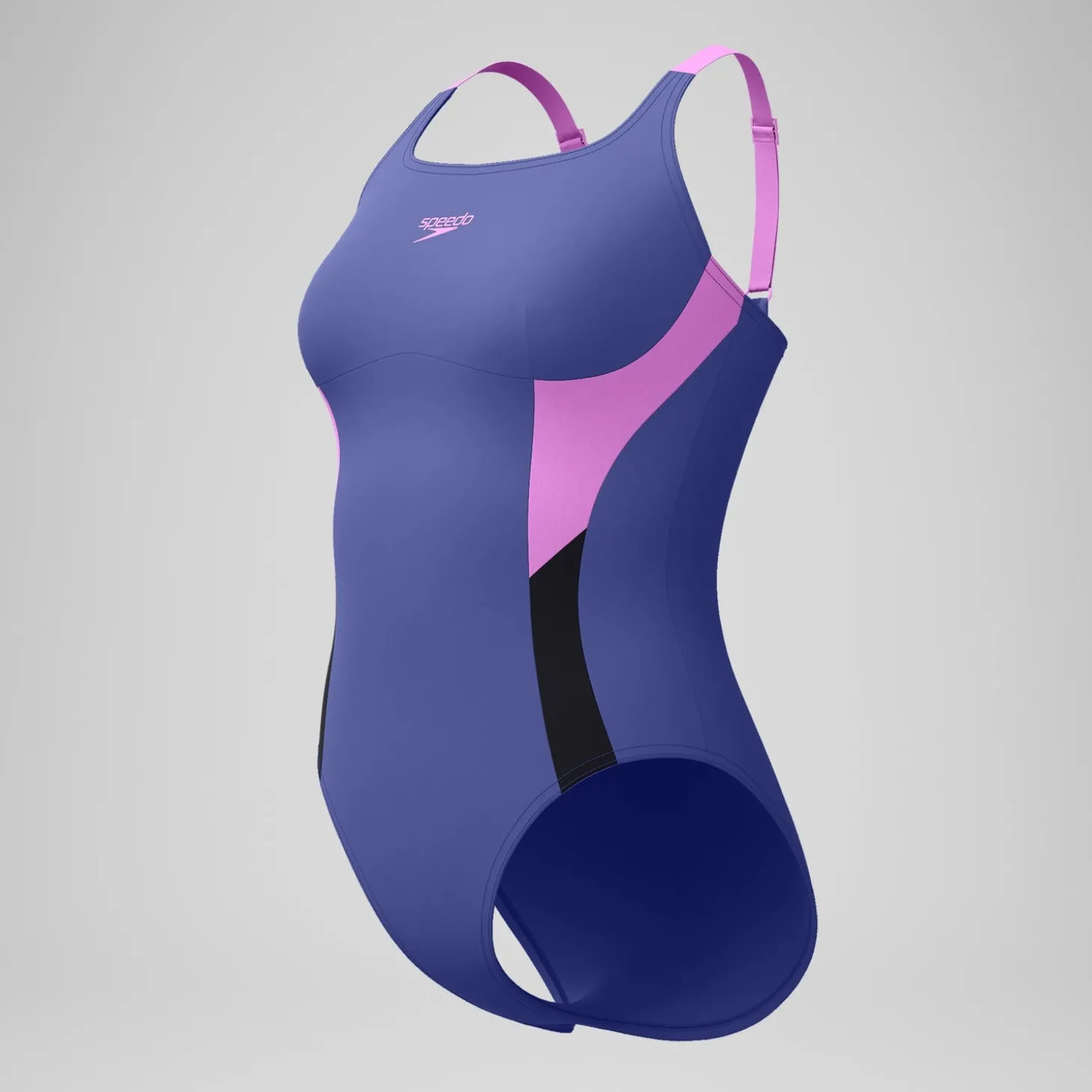 Maillot de bain Femme effet galbant Solid Splice violet/rose