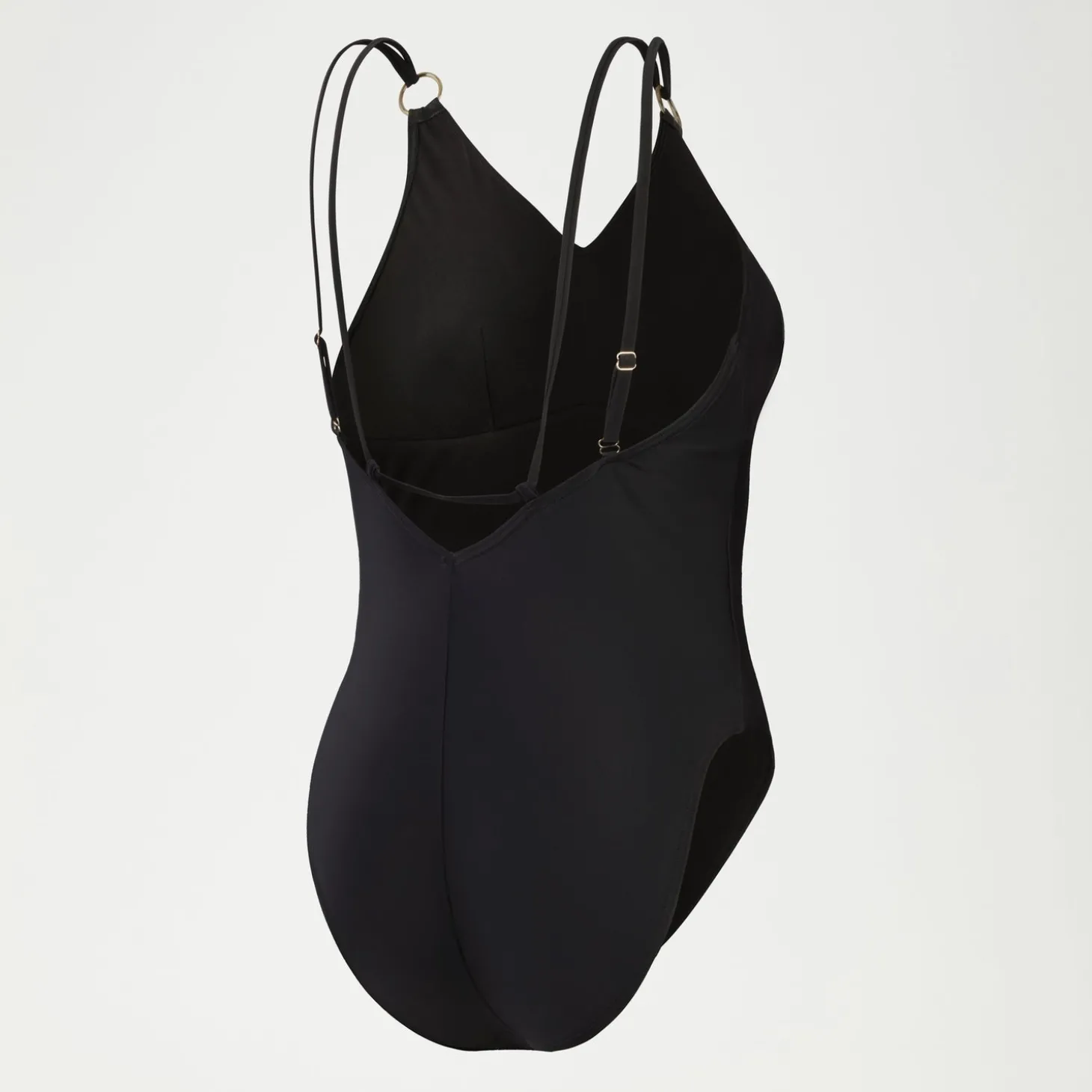 Maillot de bain Femme effet galbant à bretelles noir
