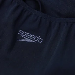 Maillot de bain Femme Endurance+ à bretelles fines Bleu marine