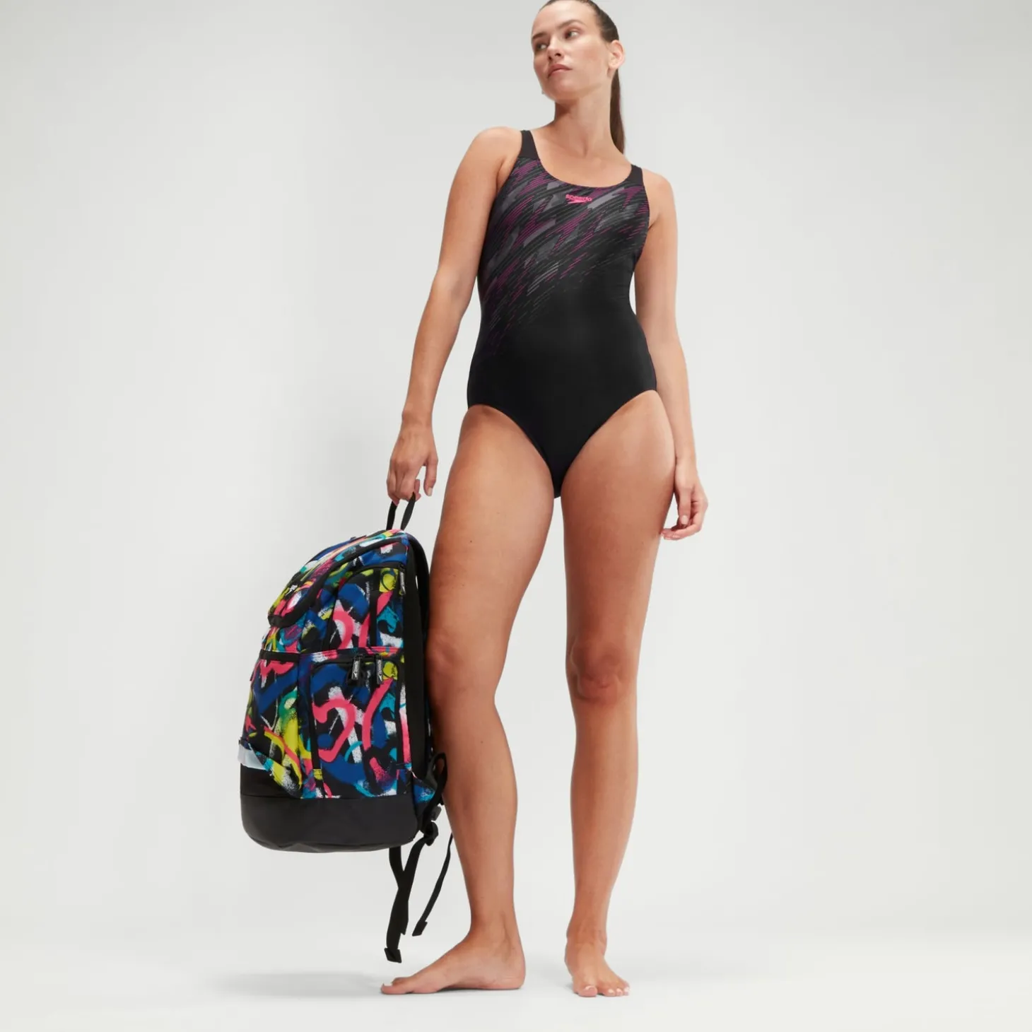 Maillot de bain Femme HyperBoom Muscleback noir/rose
