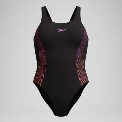 Maillot de bain Femme Placement Muscleback noir/rose