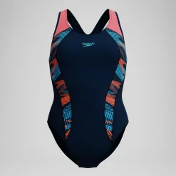 Maillot de bain Femme Placement bleu marine/corail