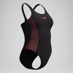 Maillot de bain Femme Placement Muscleback noir/rose