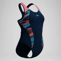 Maillot de bain Femme Placement bleu marine/corail