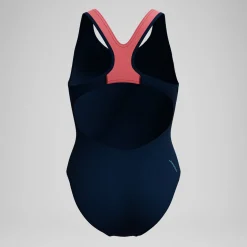 Maillot de bain Femme Placement bleu marine/corail