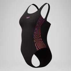 Maillot de bain Femme Placement Muscleback noir/rose