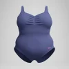 Maillot de bain Femme Plus Size effet galbant AquaNite bleu