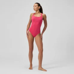 Maillot de bain Femme Racer Zip rouge