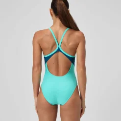 Maillot de bain Femme Solid Racerback turquoise