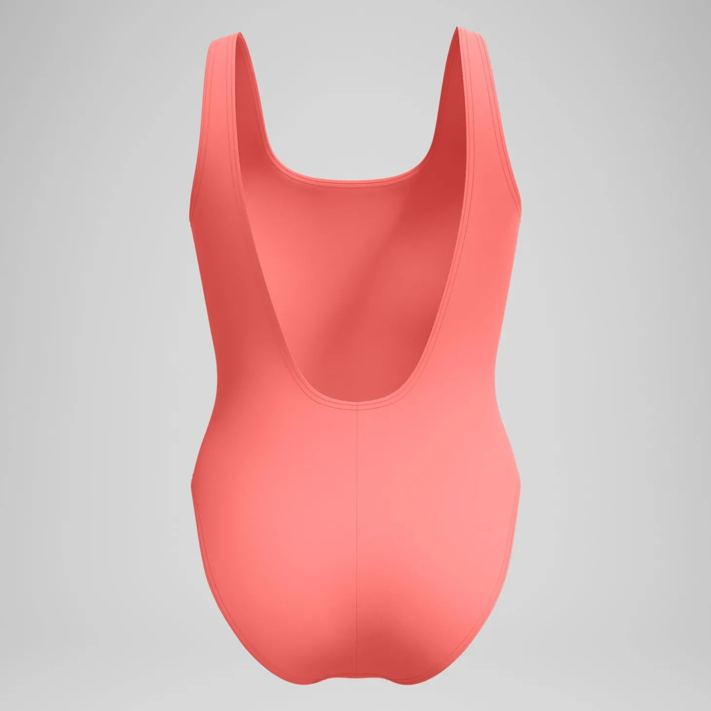 Maillot de bain Femme texturé à dos en U Deep corail
