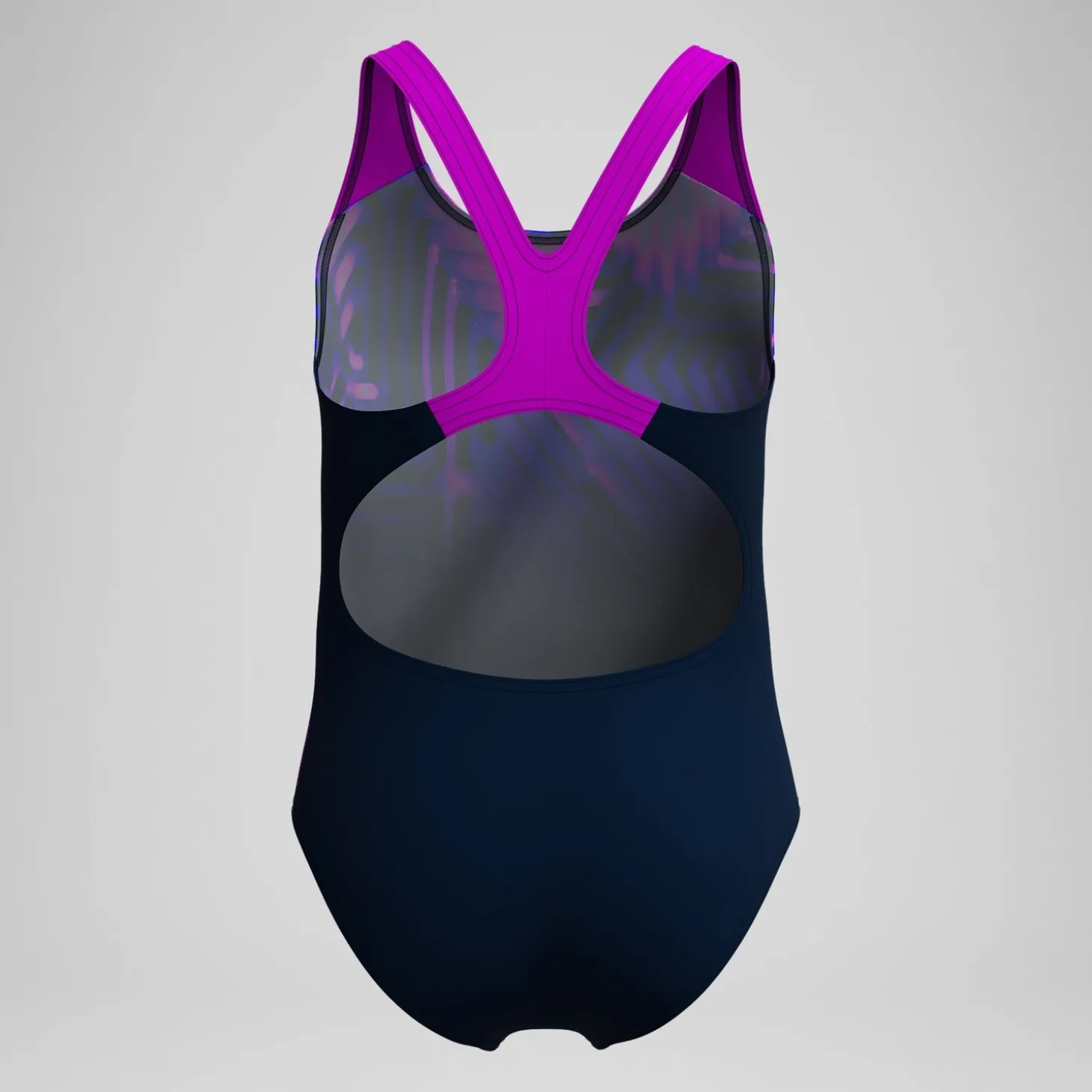 Maillot de bain Fille Digital Placement Splashback bleu marine/rose