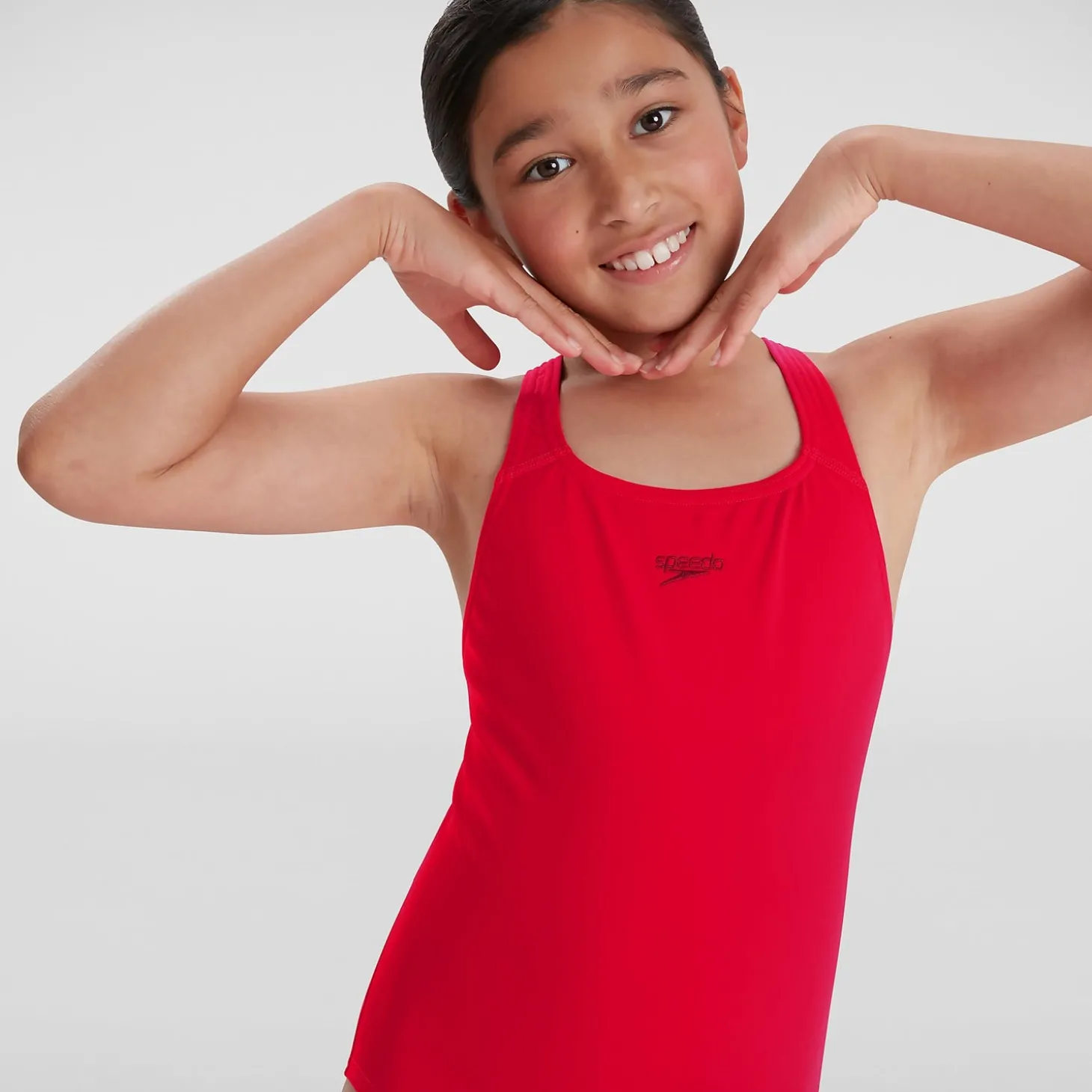 Maillot de bain Fille Eco Endurance+ Medalist rouge