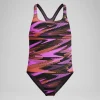 Maillot de bain Fille HyperBoom Medalist imprimé noir/rose