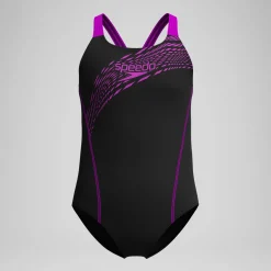 Maillot de bain Fille Medley Logo noir/rose