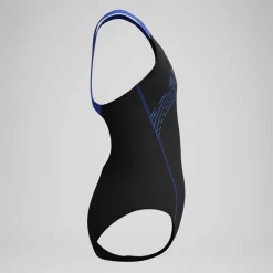 Maillot de bain Fille Medley Logo noir/bleu