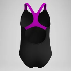 Maillot de bain Fille Medley Logo noir/rose