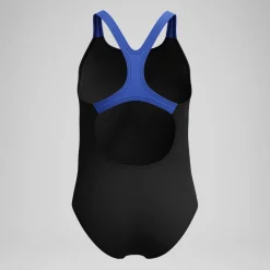 Maillot de bain Fille Medley Logo noir/bleu