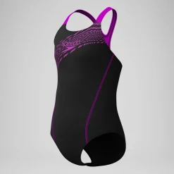 Maillot de bain Fille Medley Logo noir/rose