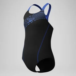 Maillot de bain Fille Medley Logo noir/bleu