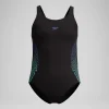 Maillot de bain Fille Placement Muscleback noir/bleu