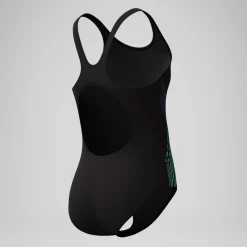 Maillot de bain Fille Placement Muscleback noir/bleu