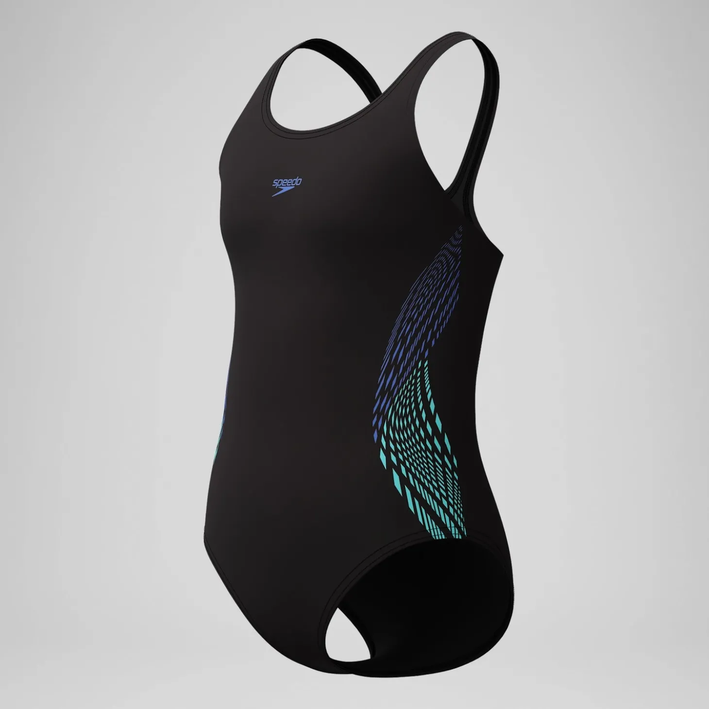 Maillot de bain Fille Placement Muscleback noir/bleu