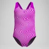 Maillot de bain Fille Spashback imprimé numérique rose