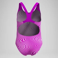 Maillot de bain Fille Spashback imprimé numérique rose