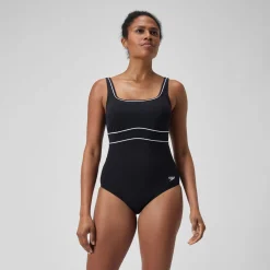 Maillot de bain gainant Femmes ContourEclipse pour Femmes Noir/Blanc