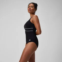 Maillot de bain gainant Femmes ContourEclipse pour Femmes Noir/Blanc